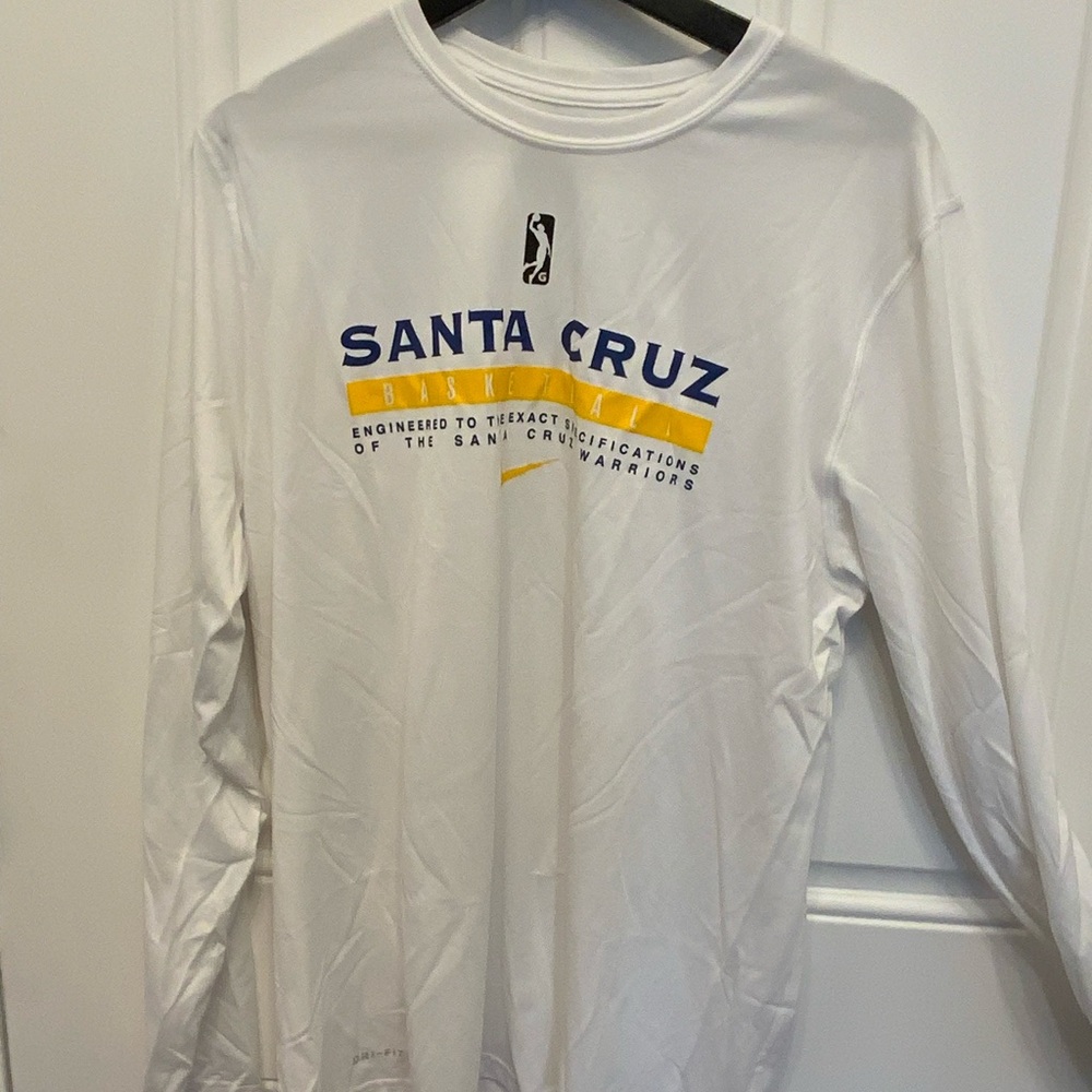 Santa Cruz Volleyball White Long Sleeve Men's Shirt - Dryfit